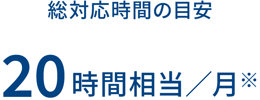総対応時間の目安 20時間/月