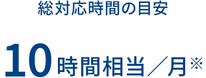 総対応時間の目安 10時間相当/月